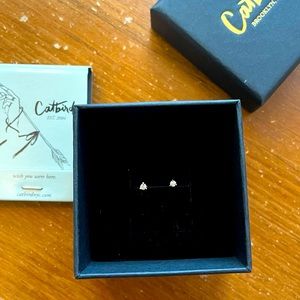 Catbird Petite Angel Hair Diamond Studs